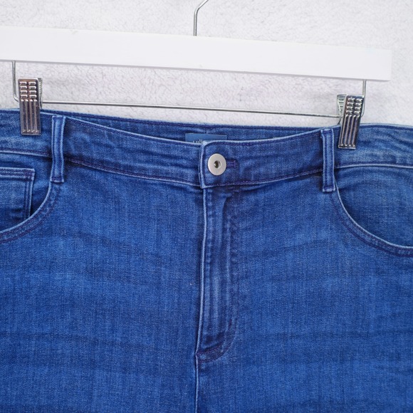 J. Jill Denim High Rise Full Leg Crops Jeans-14- 36 / 25 Capri Cotton Polyester - Picture 3 of 10